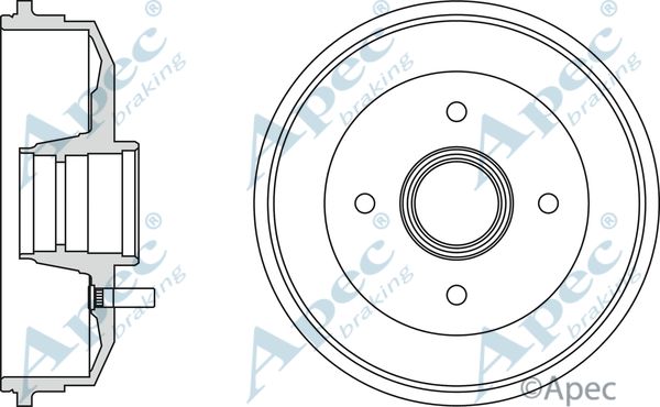 APEC BRAKING stabdžių būgnas DRM9153